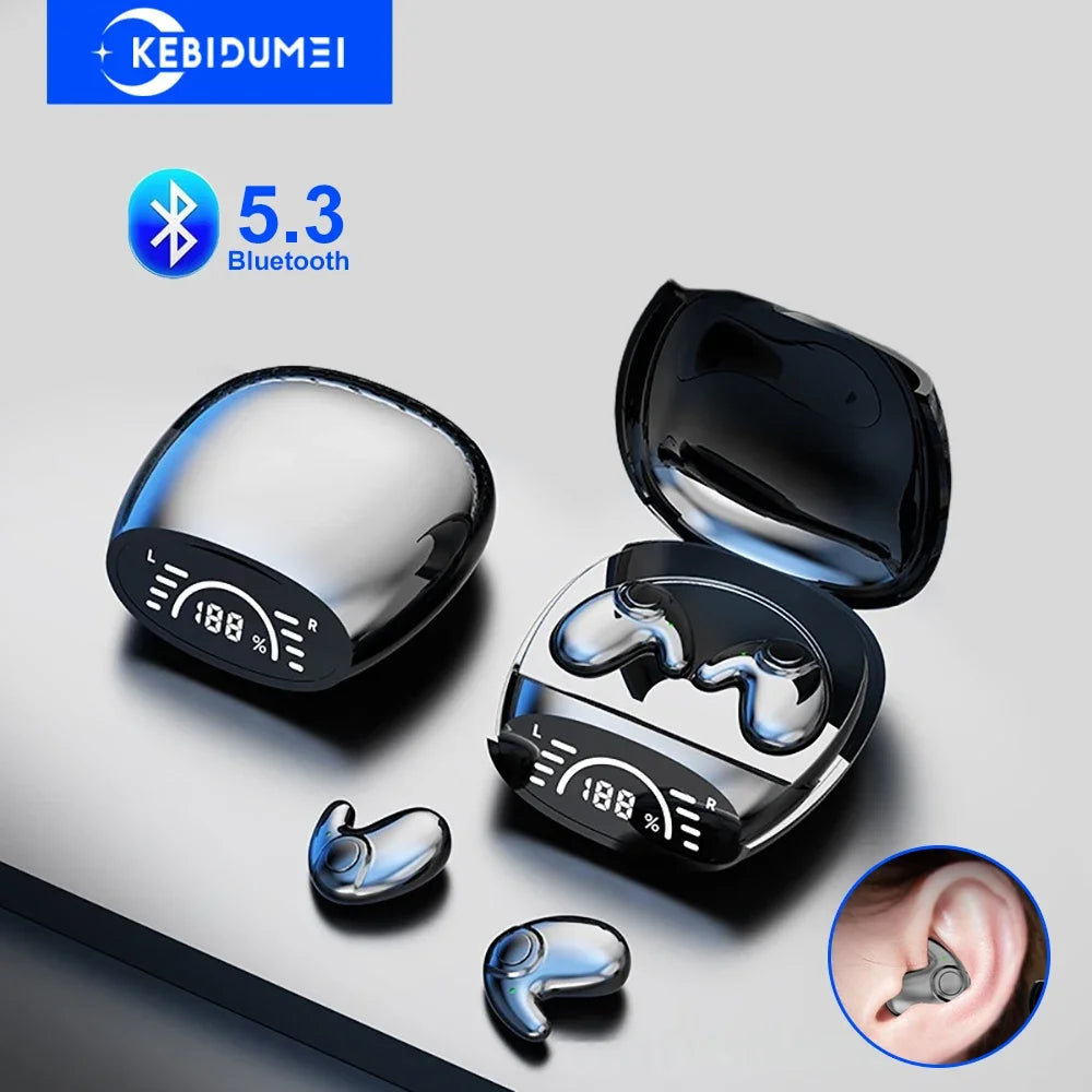 🎧 Écouteurs Bluetooth Invisibles 5.3 – Mini Casque Sans Fil Anti-Bruit