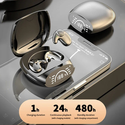 🎧 Écouteurs Bluetooth Invisibles 5.3 – Mini Casque Sans Fil Anti-Bruit