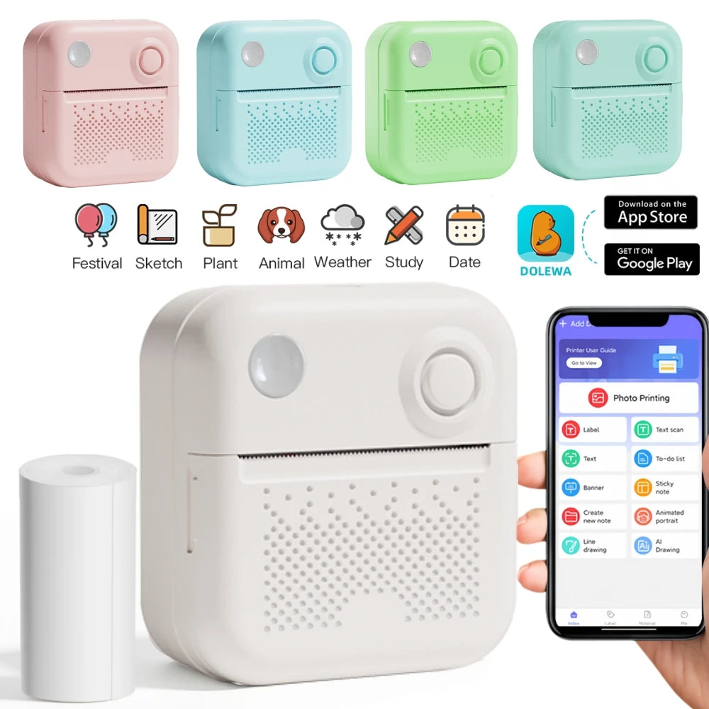 Mini imprimante thermique Bluetooth D3 – Sans encre