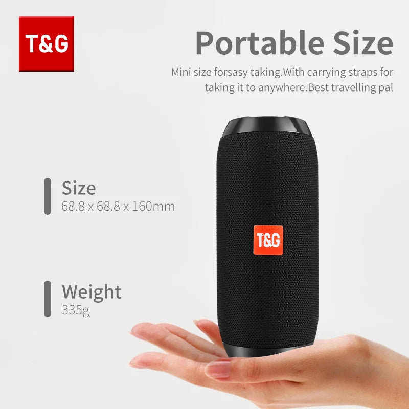 Enceinte Bluetooth Portable TG117 – Étanche, FM Radio, Support TF